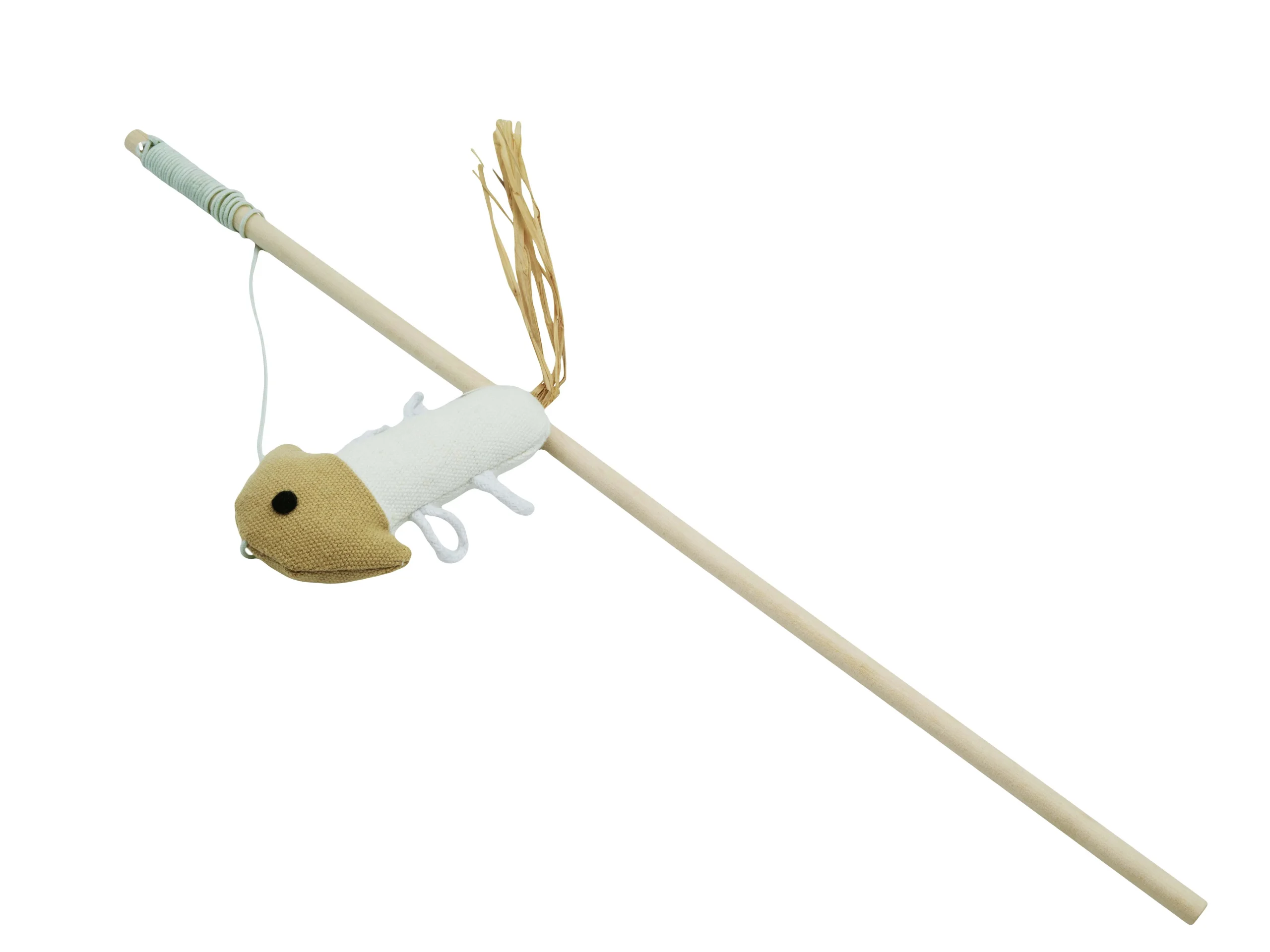 Bud'z Jouet pour chat - Canne à pêche méduse - beige