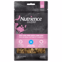 Gâteries Nutrience SubZero Sans grains à protéines multiples, Foie de bœuf, de porc et d'agneau, 30g