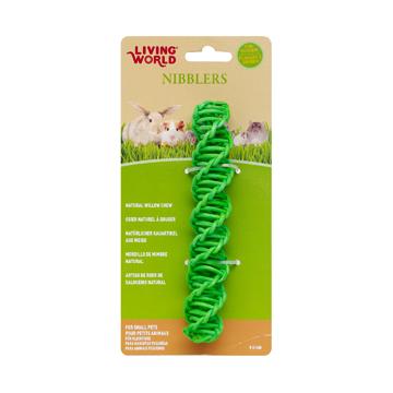 Living World Nibblers jouet à gruger bâtonnet torsadé en osier pour petits mammifères